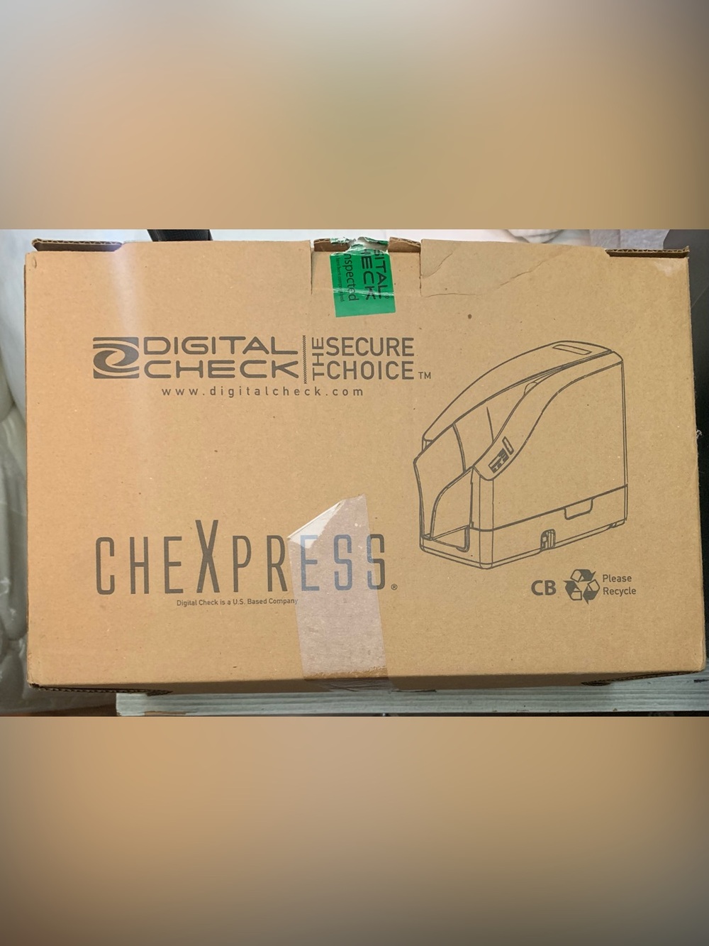 Digital Check CheXpress Check Scanner in Brown Box